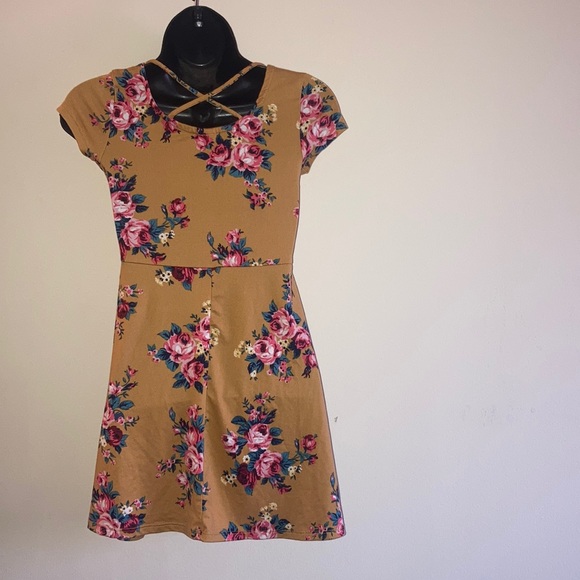 Mustard Yellow Floral Dress 👗 - Picture 2 of 2